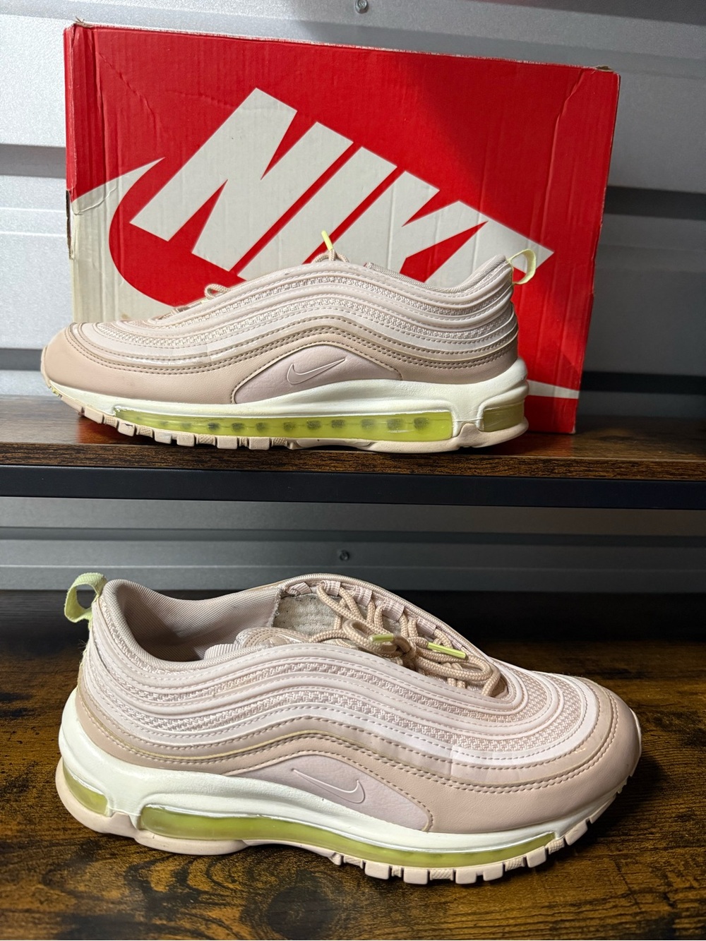 Nike Air Max 97 Barely Rose Pink Shoes C17388-600 Sneakers Women’s 10